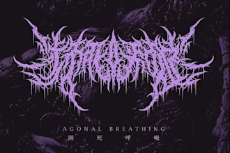 create death metal, black metal, and brutal death metal logo