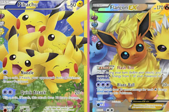 illustrate pokemon card tcg yugioh card template playing card, nft, trot ar card