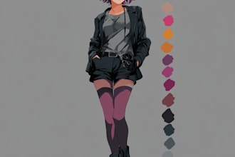 make anime character illustration
