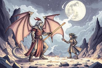 draw dungeons and dragons or oc illustration