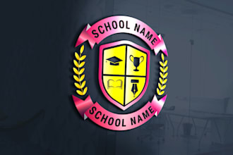 design school, college, university, academy, education logo