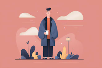 design flat vector illustration or cartoon character