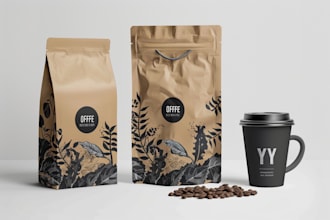 do coffee packaging, coffee bag, label design
