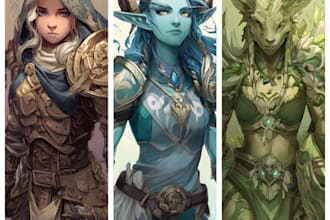 draw your fantasy, dnd, world of warcraft character
