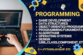 create cpp c sharp oop data structures programs and game development for you