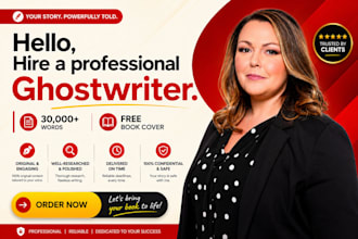 be your professional book or ebook writer, ghostwriter