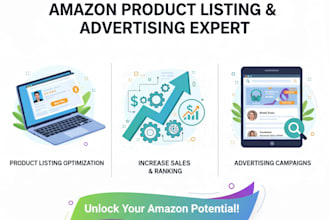 do amazon product listing, keyword research and amazon advertising PPC
