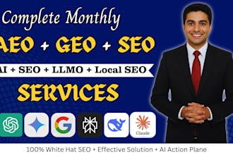 do monthly GEO aeo off page and local SEO to rank in ai searches
