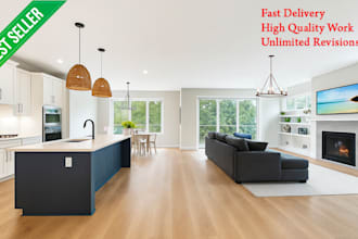 retouch and enhance real estate photos for property listings