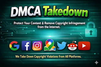 remove negative fake bad links from google, gmb, youtube,fb,twitter under dmca