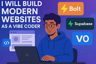 build modern websites as a vibe coder mvp using bolt, supabase, and v0