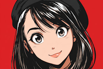 draw manga profile picture, avatar or logo for your socials