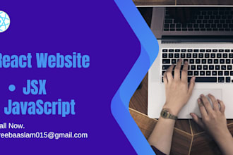 develop a modern website or web app using react and jsx