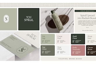 design logo and brand board with core brand elements