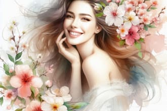 make an watercolor portrait