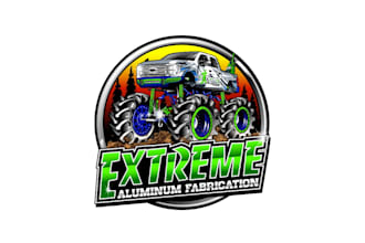 create professional and specially monster truck logo design