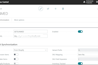 shopify integration with dynamics 365 business central