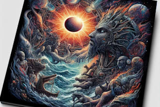 illustrate a detailed album cover artwork
