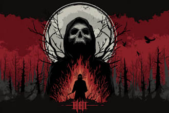 design creative and custom logo with a dark twist