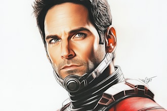 draw you as a superhero marvel or dc character