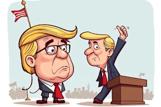 create a political or satirical cartoon
