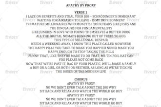 write song lyrics for your song