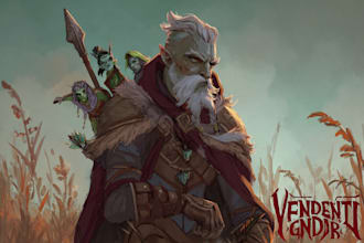 make a dnd party art and d and d character for you