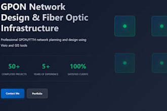 design gpon or p2p fiber optic networks using gis and visio