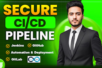 setup secure ci cd pipeline with jenkins, github, gitlab and azure devops
