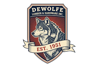 design outstanding wolf logo with express delivery