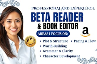 beta read and edit your fantasy, romance, or thriller first chapter