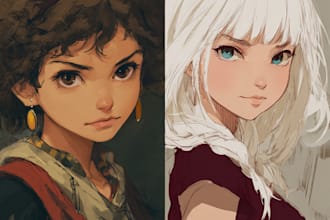 make stunning digital anime art for you