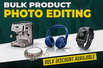 do professional bulk photo editing, background removal, retouching