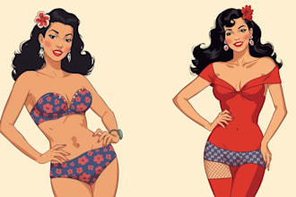 do a pin up girl and pin up girl
