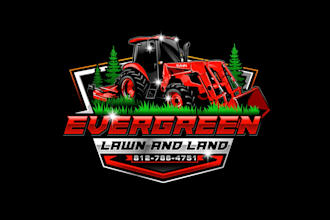 create high quality and beautiful tractor  logo design