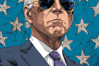 do a political cartoon art