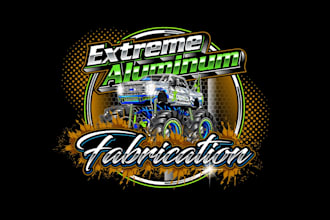 create awesome and gorgeous monster truck logo design