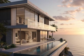 design 3d beach house design