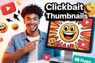 create clickbait youtube thumbnail designs