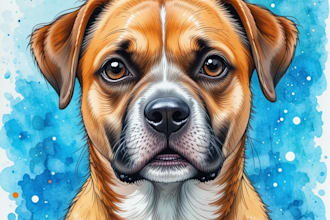 paint dog, cats, whatever pet portrait with watercolor