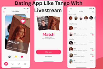 develop dating app like tango, with livestream and ai matchmaking features