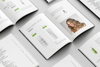design product catalogs, jewelry, apparel, and cosmetics catalogue and lookbook