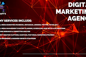 be manager for social media and digital marketing