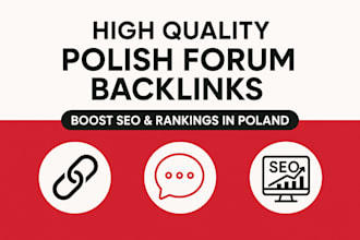 provide high quality forum backlinks from polish websites for SEO