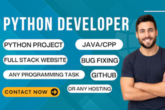 do python, java, c, cpp programmer for code development projects