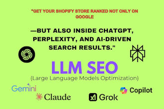 do full ecommerce llm SEO to rank on chatgpt like ai platforms
