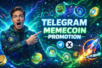 twitter solana meme coin marketing pump fun promotion, crypto tg promotion