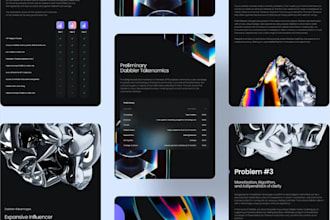 design futuristic ai blockchain, nft, crypto, app, web3 business plan pitch deck