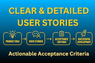 create detailed user stories and acceptance criteria