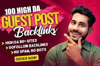 write and publish 20 SEO guest post, high da guest posting services